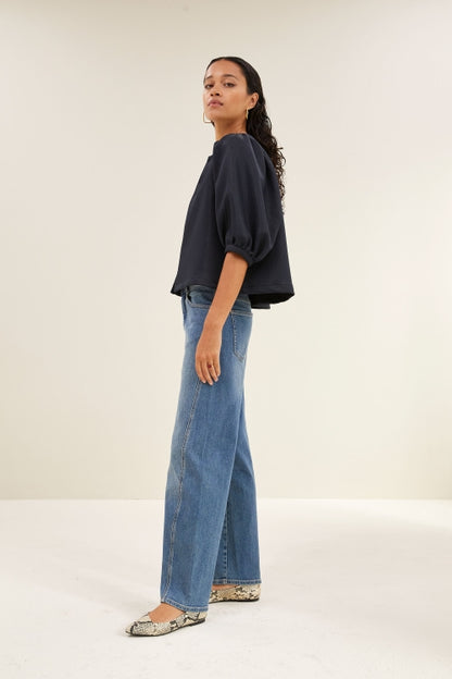 begum mid denim pant - Denim