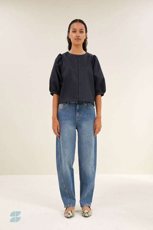 begum mid denim pant - Denim