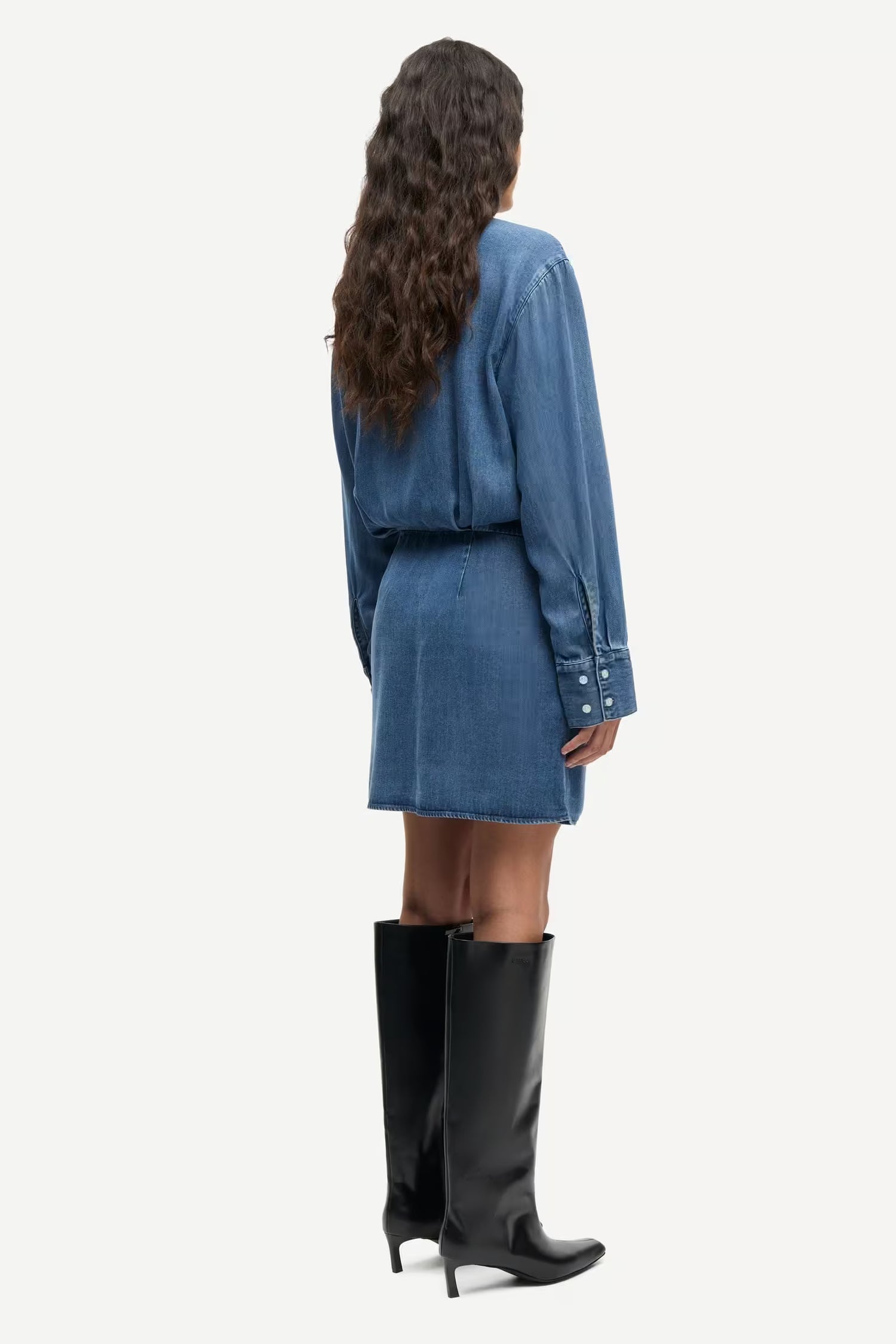 Sasky Dress - Medium Denim Blue