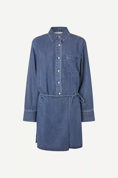 Sasky Dress - Medium Denim Blue