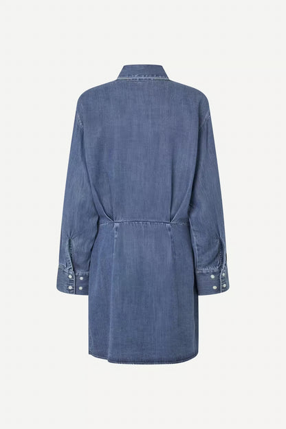 Sasky Dress - Medium Denim Blue