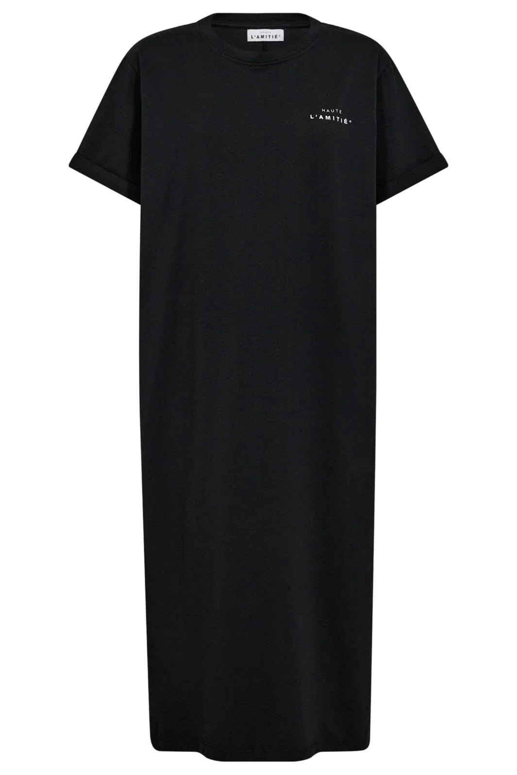 HL Crew Neck Tee Dress - Black