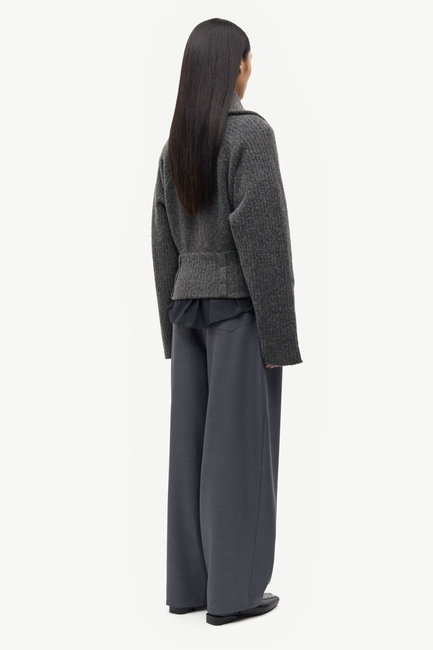 Samirra Zip Cardigan - Dark Grey Mel.