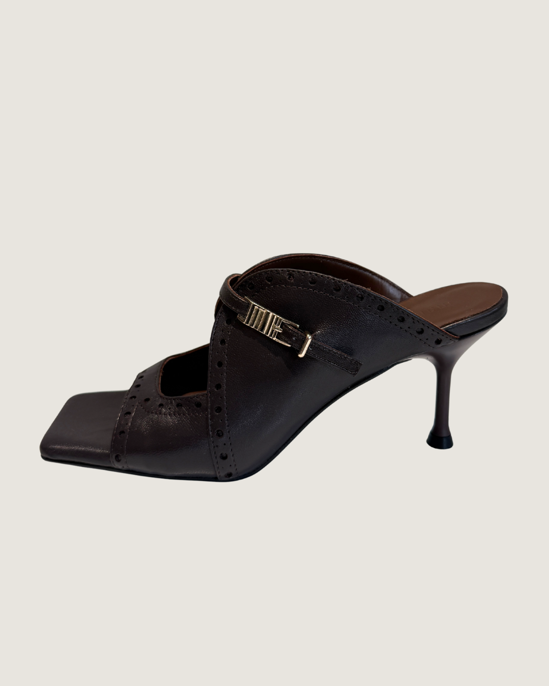 Raven Sandal High Heel - Grape Leather