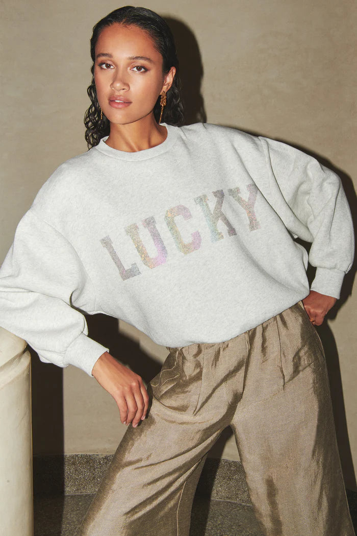 Bibi lucky sweater - light grey melee
