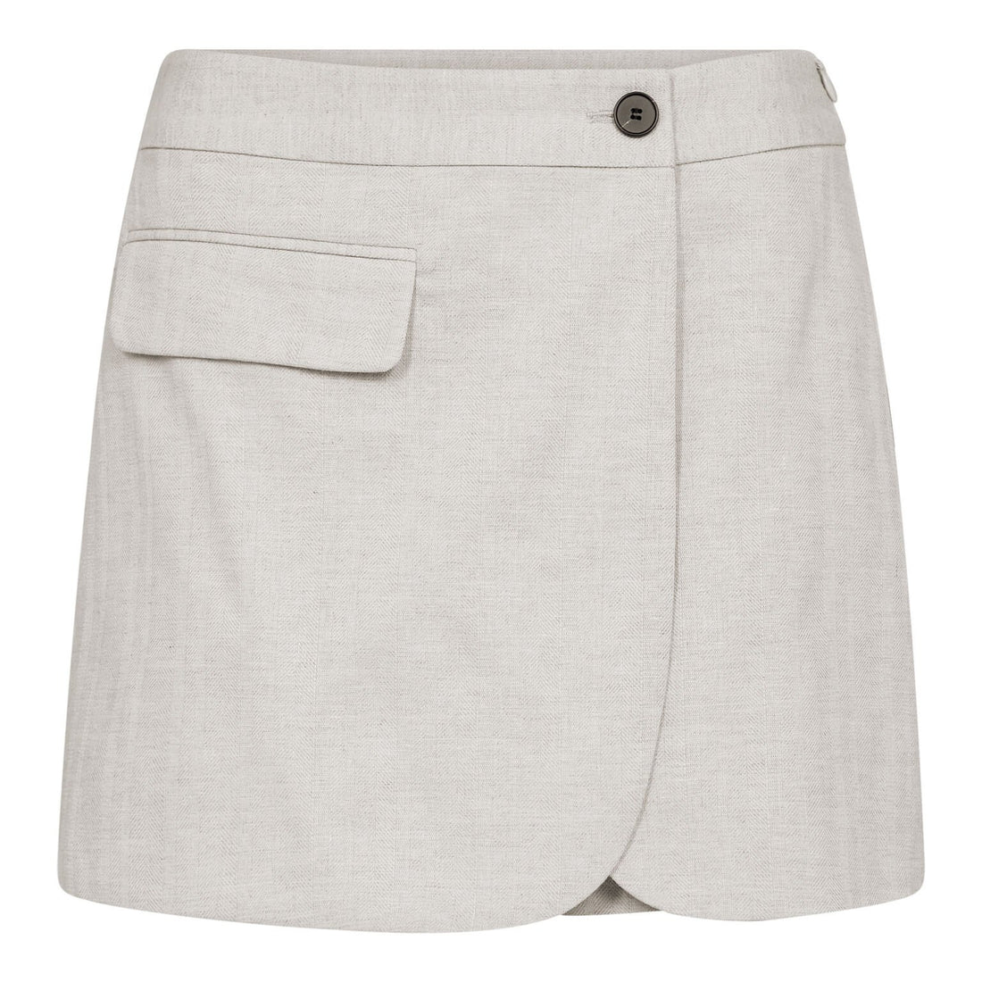 LisaCC Linen Wrap Skirt - Bone