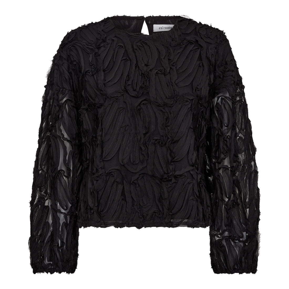 ShaniaCC Fluffy Blouse - Black