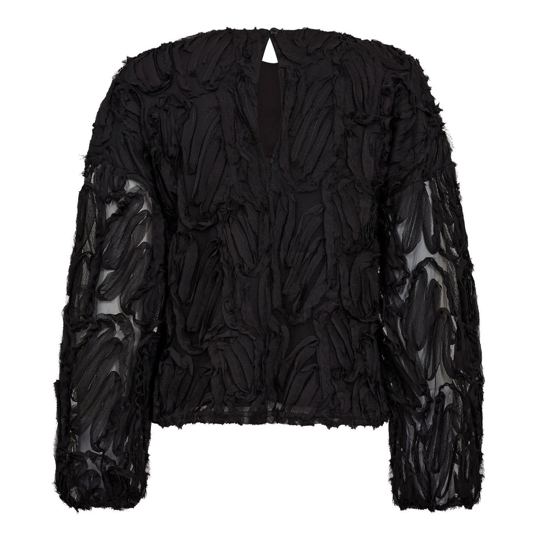 ShaniaCC Fluffy Blouse - Black