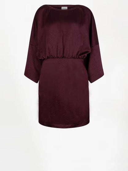 Maven Kimono Sleeve Dress - Mulberry Red