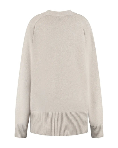 Florence Boyfriend Cardigan - Grège Melange