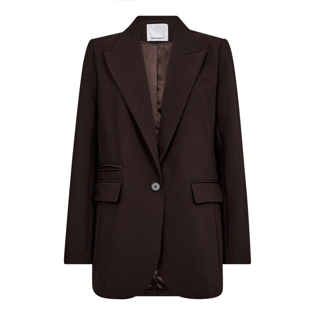 VolaCC Single Oversize Blazer - Dark Brown