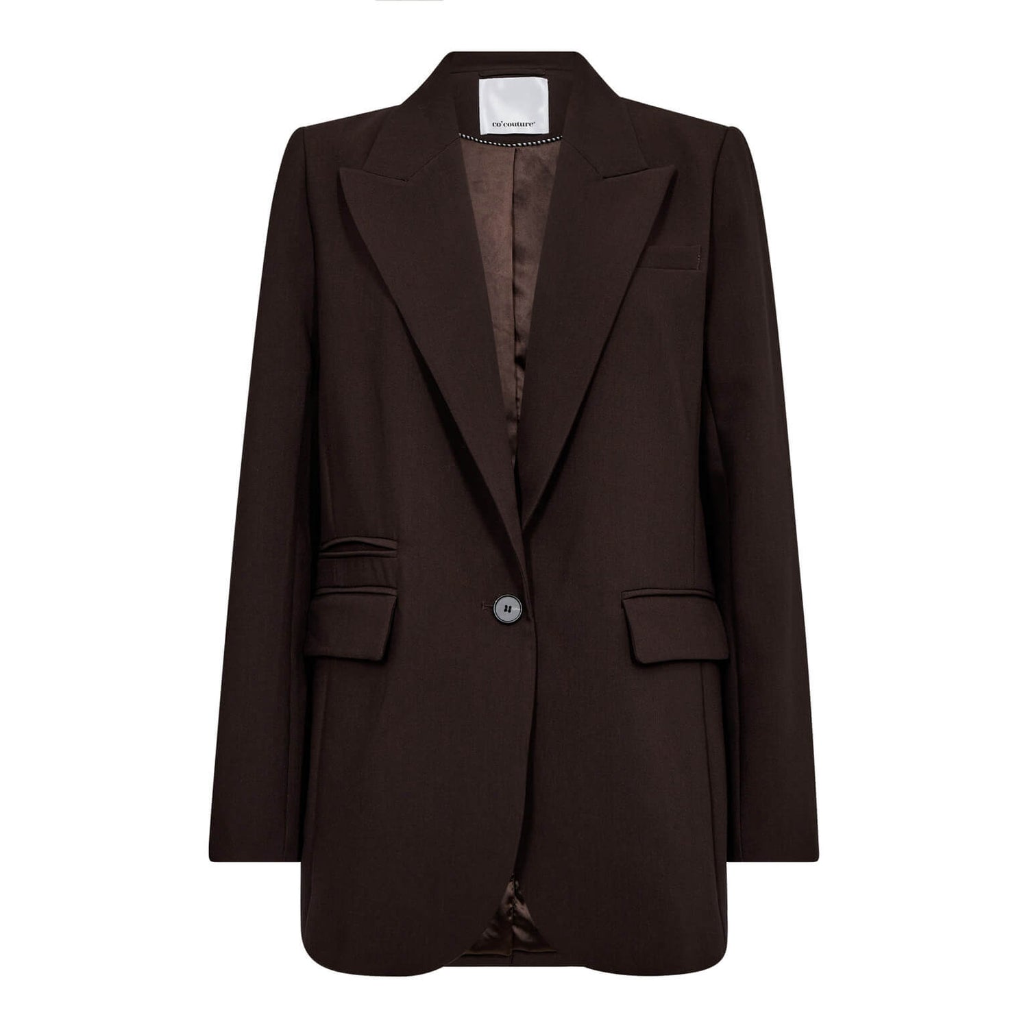 VolaCC Single Oversize Blazer - Dark Brown