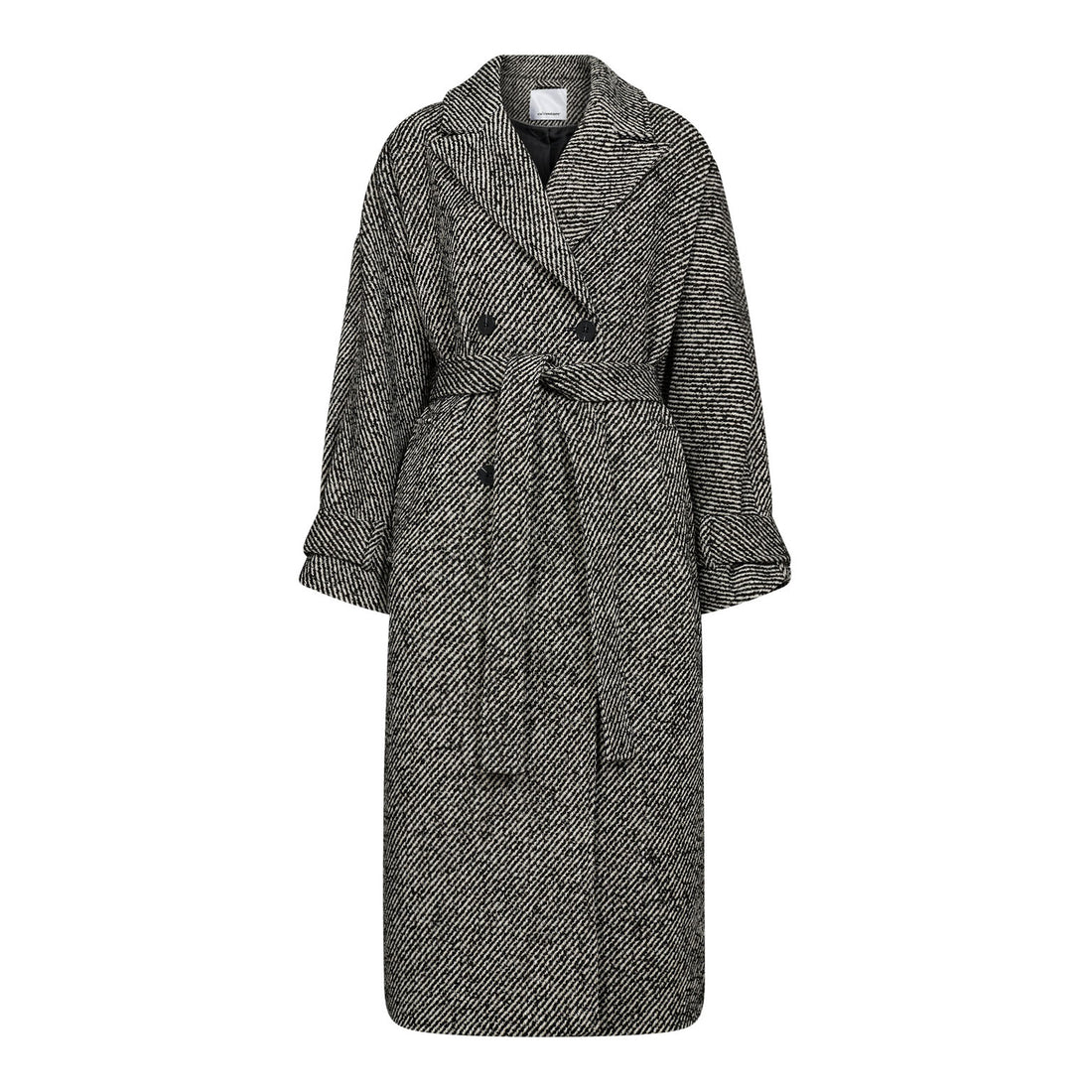 ClaraCC Raglan Coat - OffWhite-Black