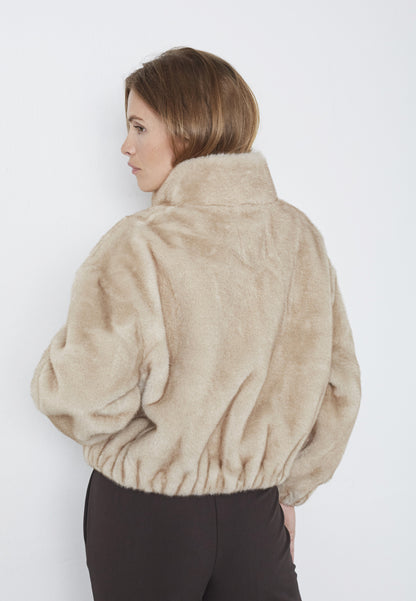 FeraCC Faux Fur Jacket - Creme