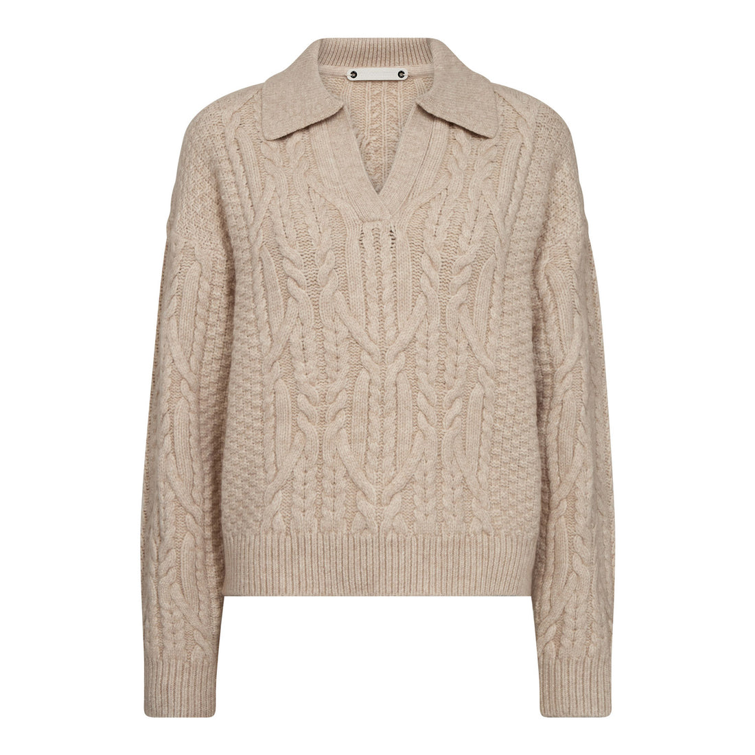 RowCC Collar Cable Knit - Creme