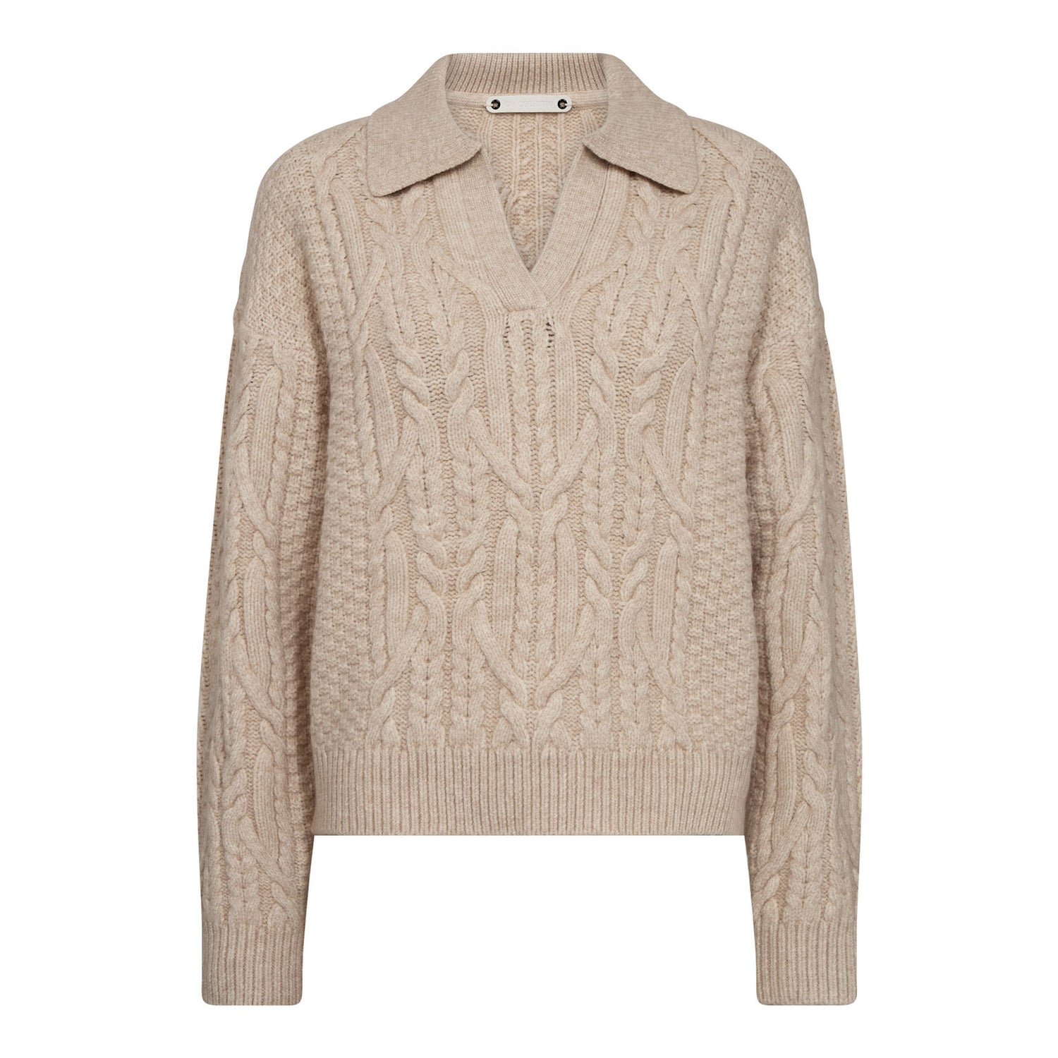 RowCC Collar Cable Knit - Creme
