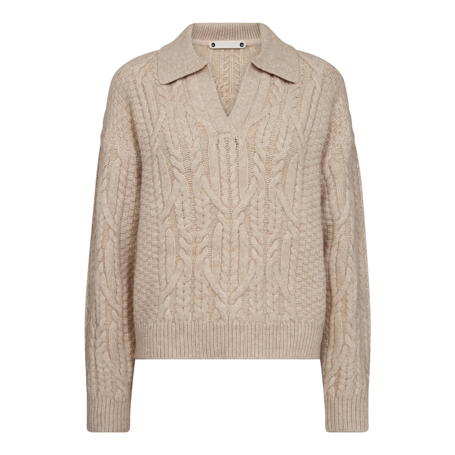 RowCC Collar Cable Knit - Creme