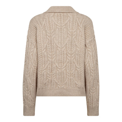 RowCC Collar Cable Knit - Creme