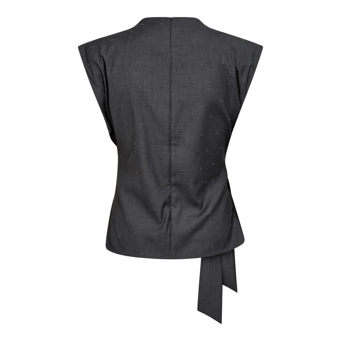 SagaCC Pleat Top - Mid Grey