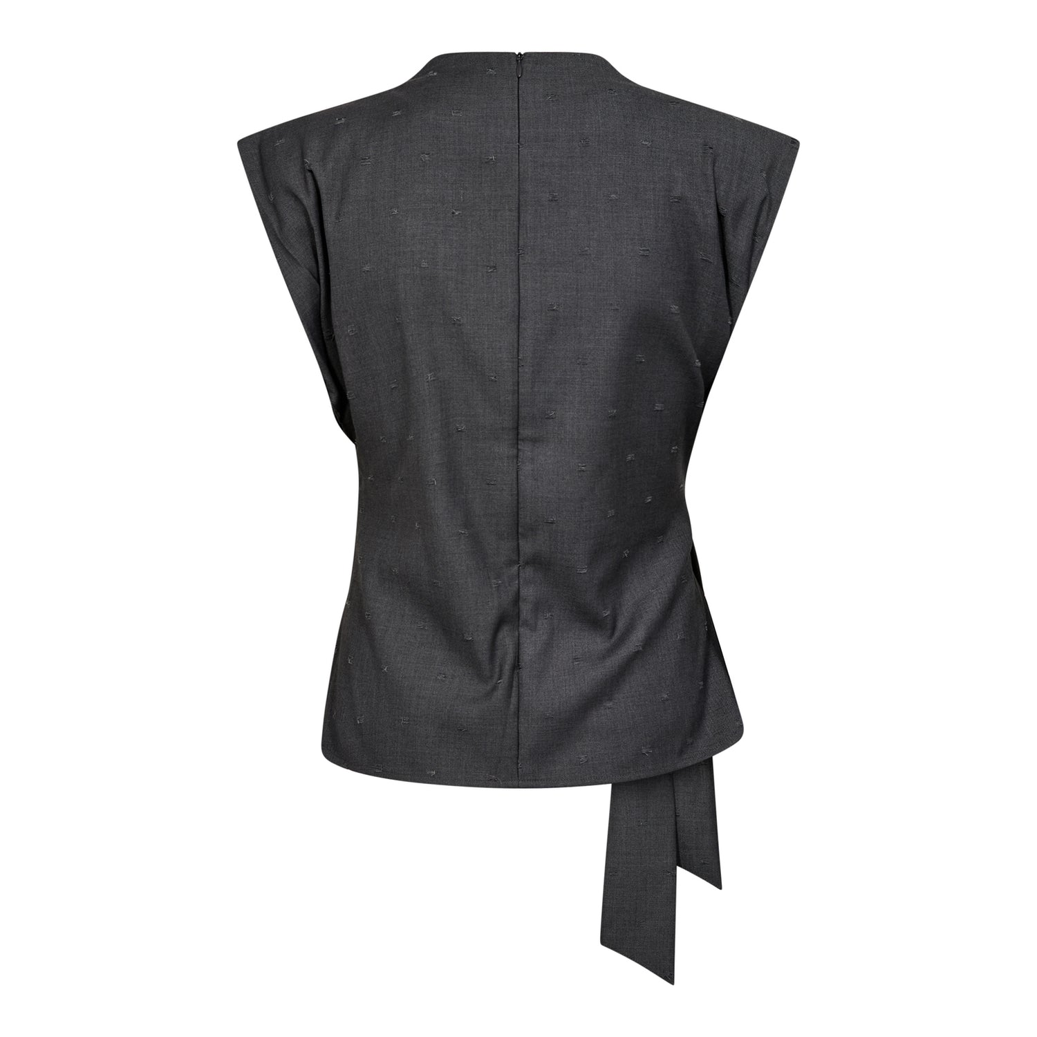SagaCC Pleat Top - Mid Grey