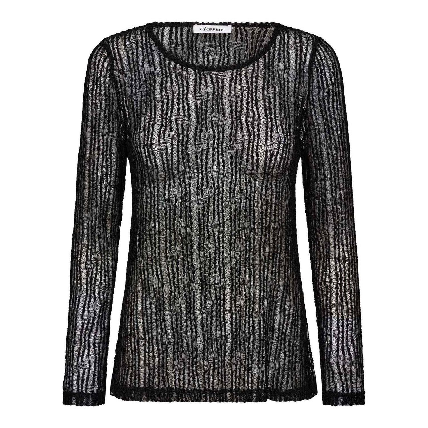 BarbCC O-Neck Blouse - Black