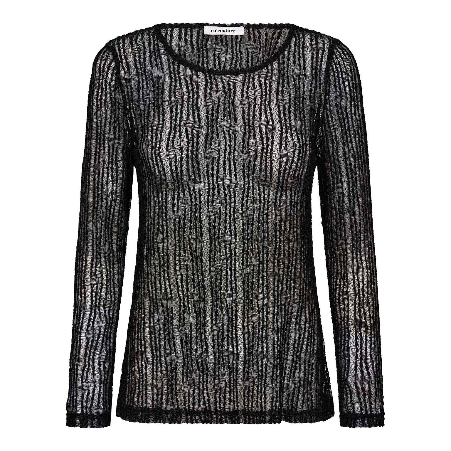 BarbCC O-Neck Blouse - Black