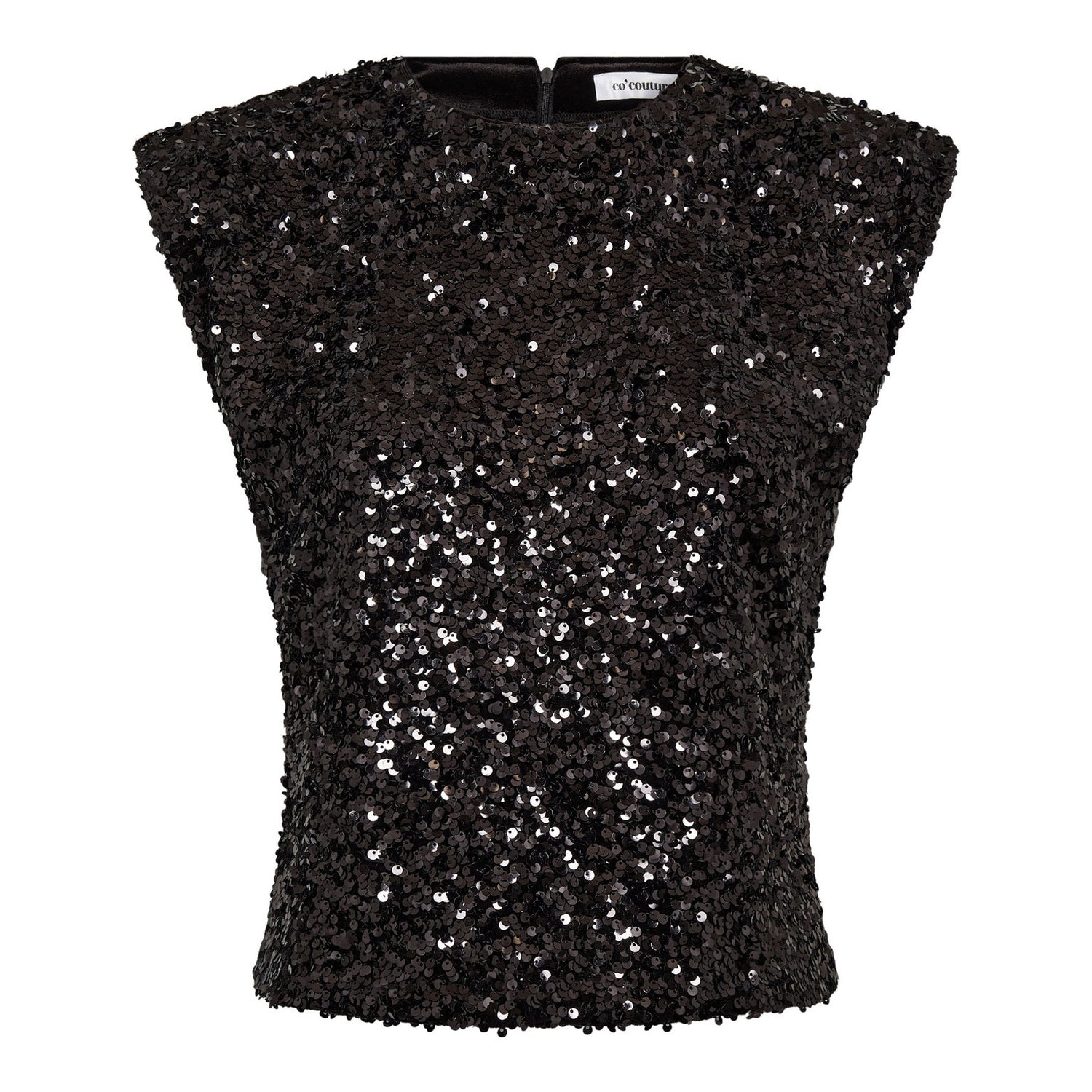 RoslynCC Sequin Top - Black