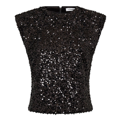 RoslynCC Sequin Top - Black
