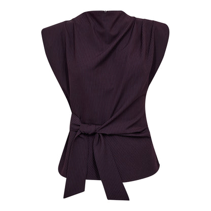 NolanCC Pleat Top - Plum