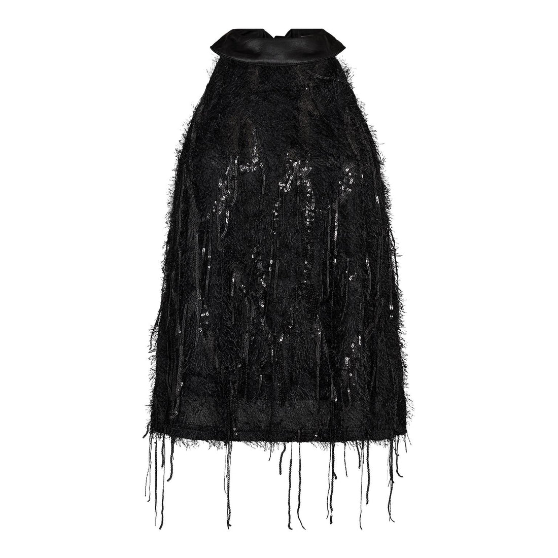 SillaCC Sequin Halter Top - Black