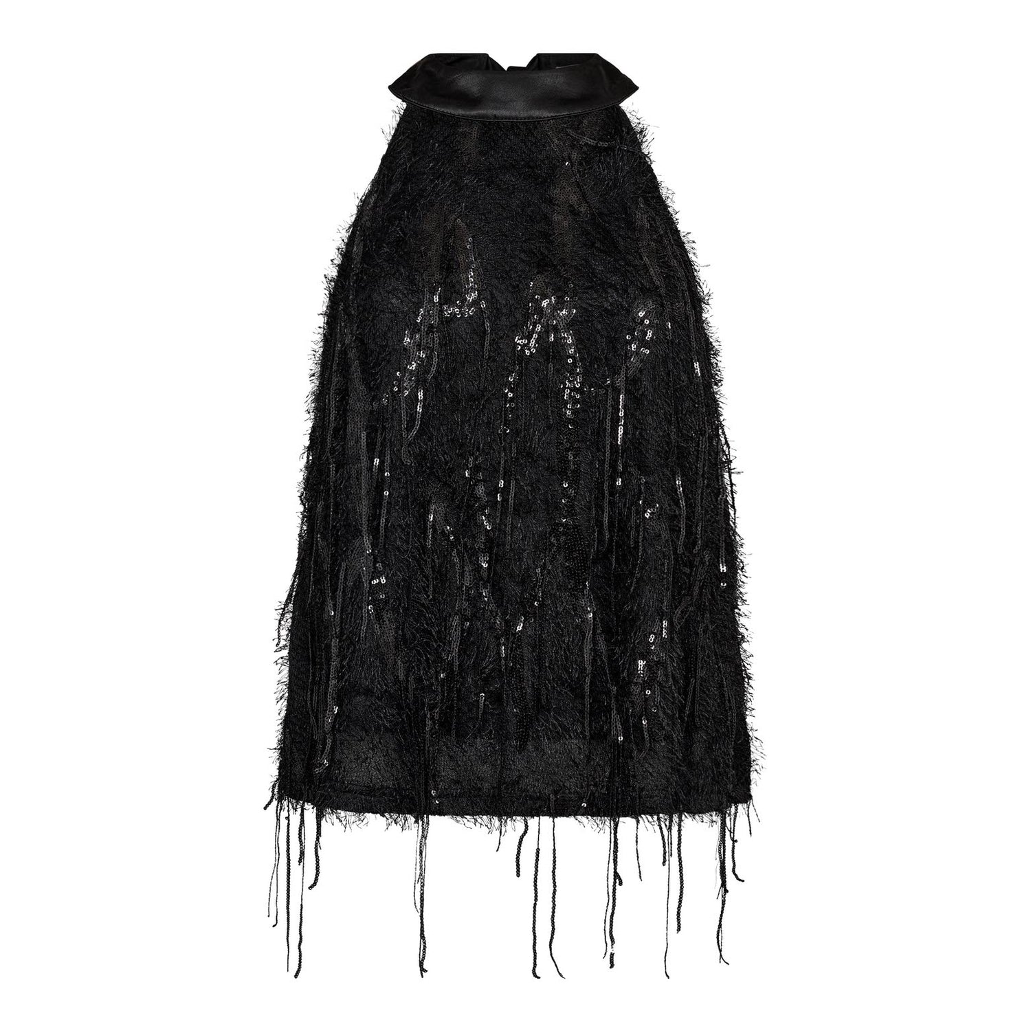 SillaCC Sequin Halter Top - Black