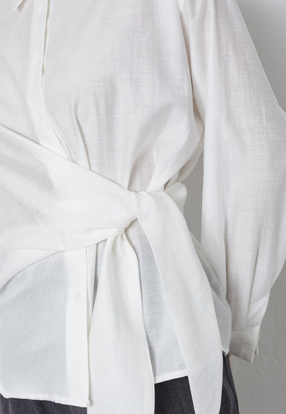 IdinaCC Tie Shirt - Off White