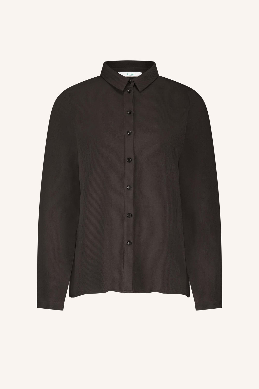 Donna Satin Strip Blouse - Cafe Noir