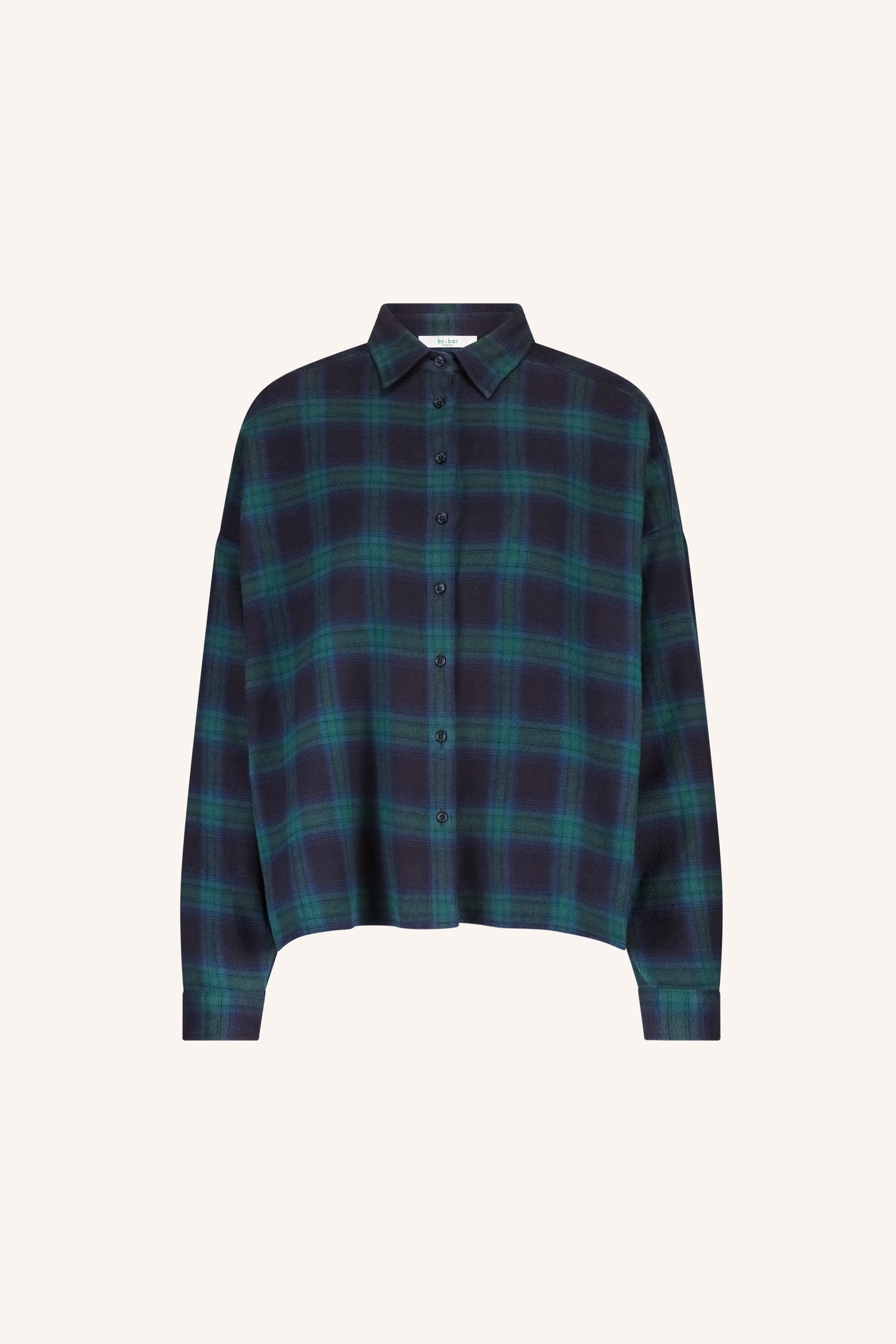 Jada Check Blouse - Bottle Green Check