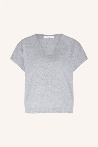 Sil V-Neck Pullover - Grey Melee