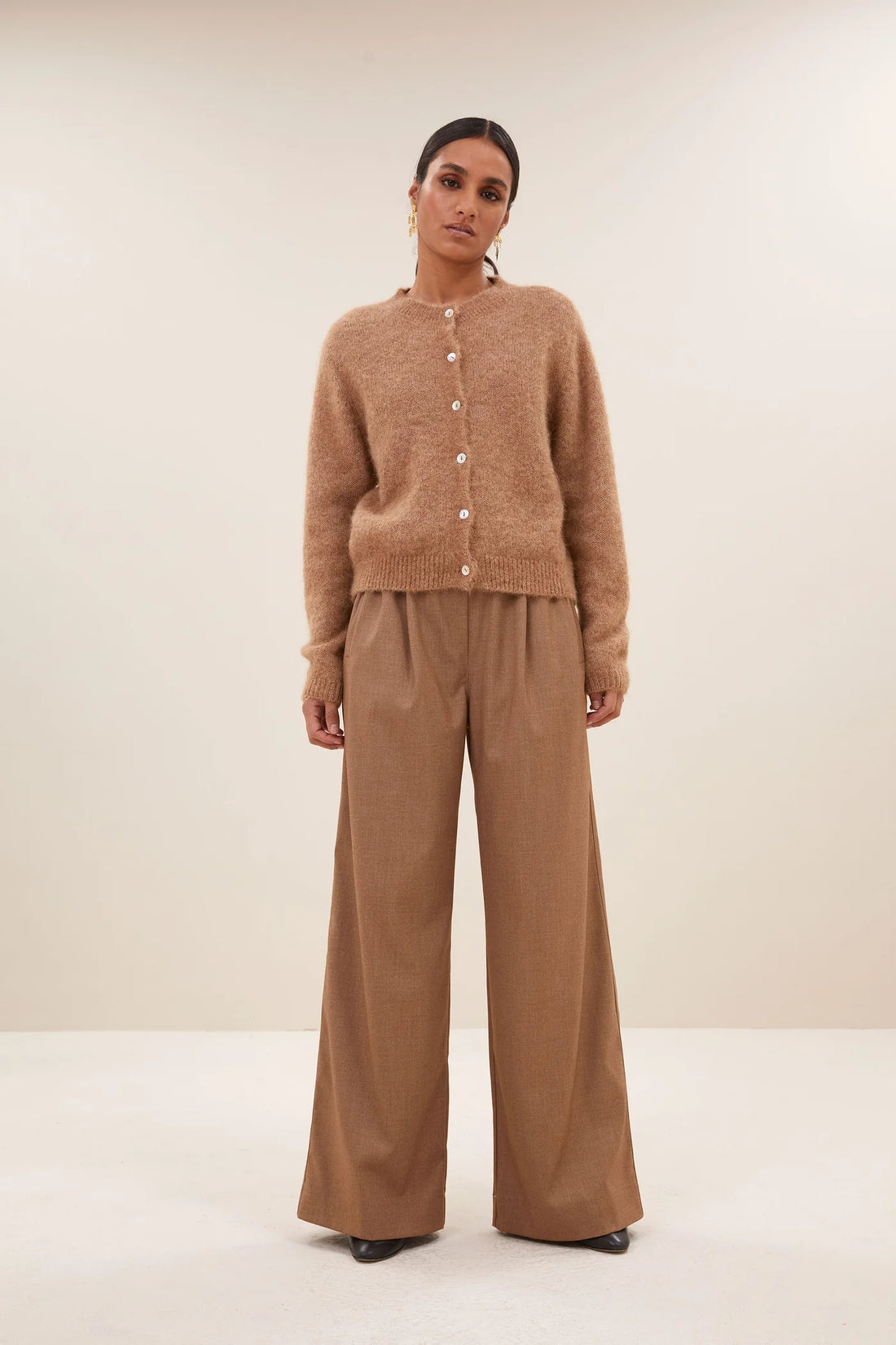 Melange Pants - Camel Melee