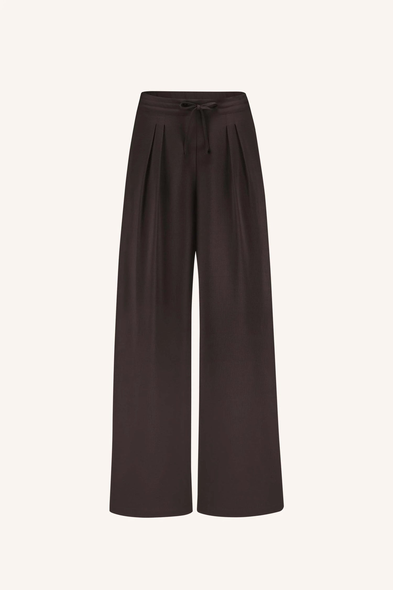 Uma Satin Stripe pants - Cafe Noir