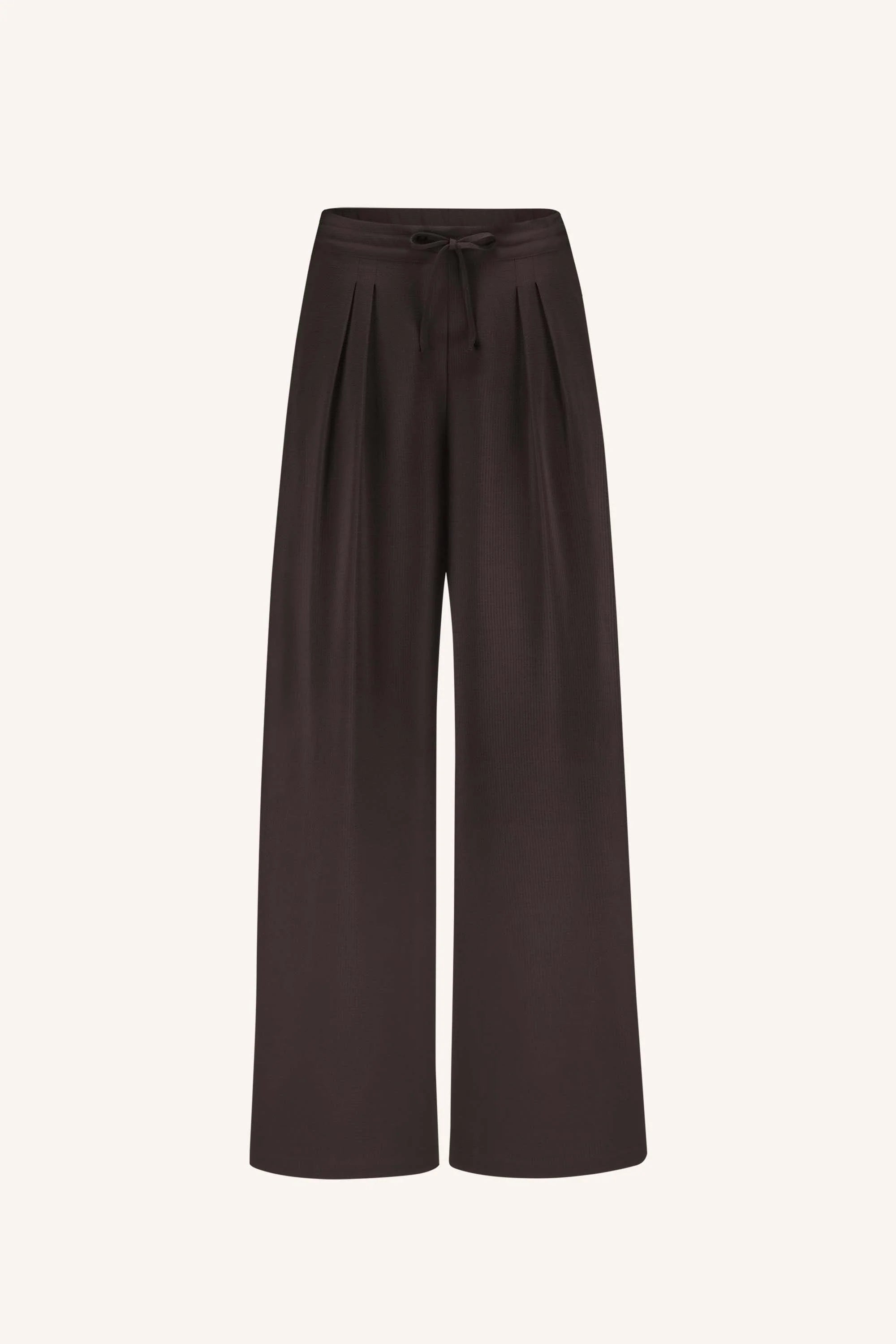 Uma Satin Stripe pants - Cafe Noir