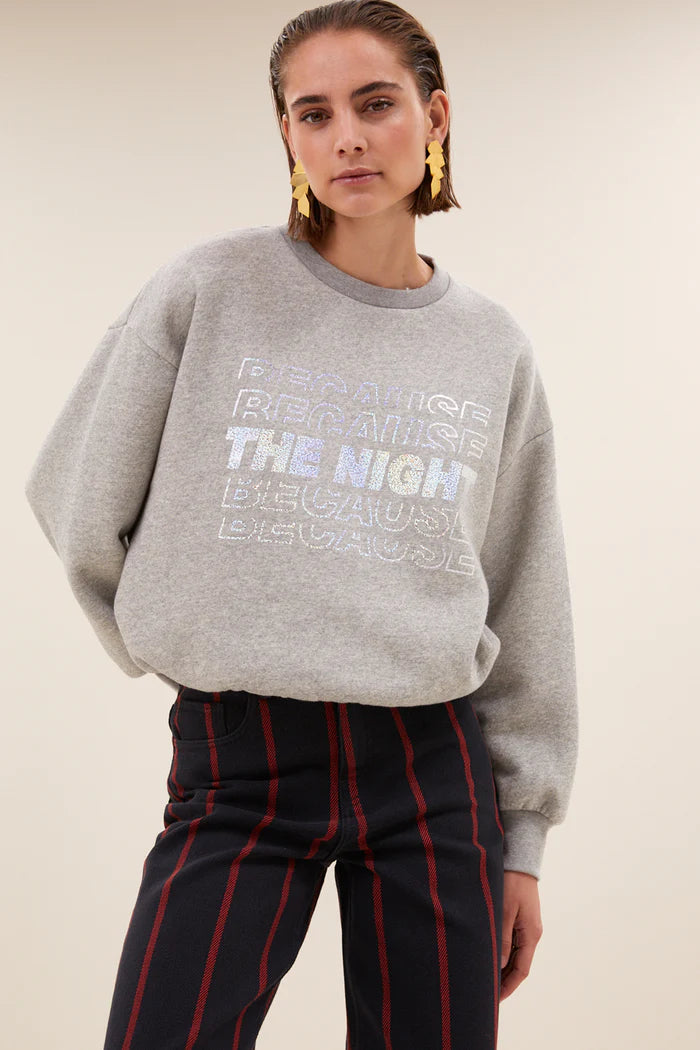 Bibi Nights Melee Sweater - Grey Melee