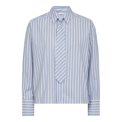 DevinCC Stripe Tie Shirt - Blue