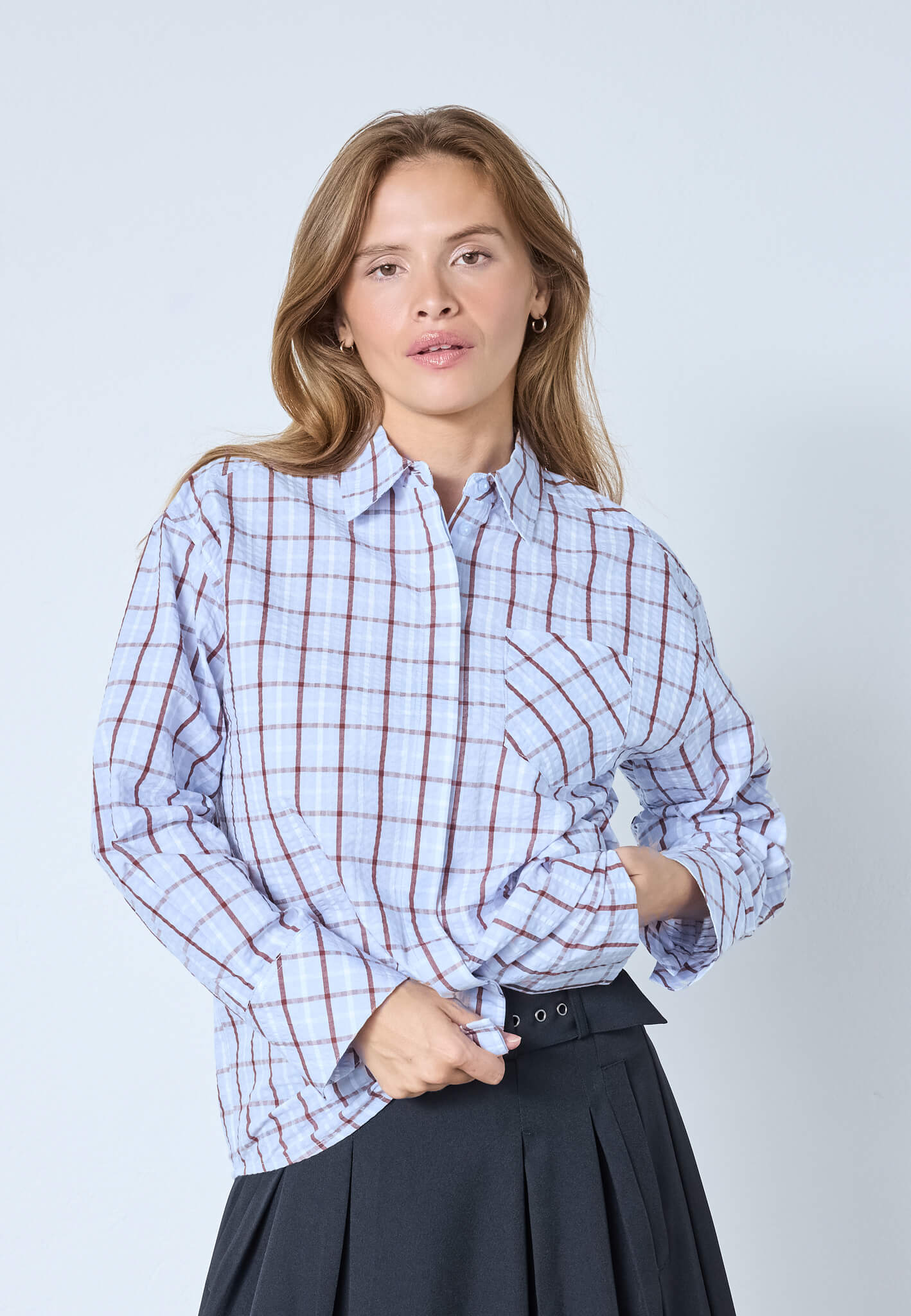 MileyCC Oversize Shirt - Pale Blue