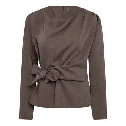 TengaCC Pleat Blouse - Walnut