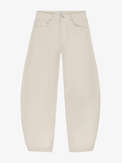Bold Barrel Fit Corduroy Trousers - Moonbeam