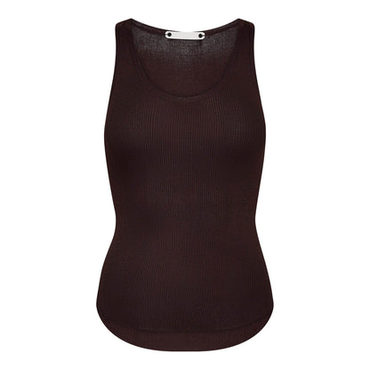 ClaireCC Rib Tanktop - Dark Brown