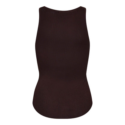 ClaireCC Rib Tanktop - Dark Brown