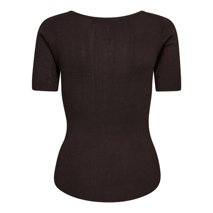 ClaireCC Rip Tee - Dark Brown