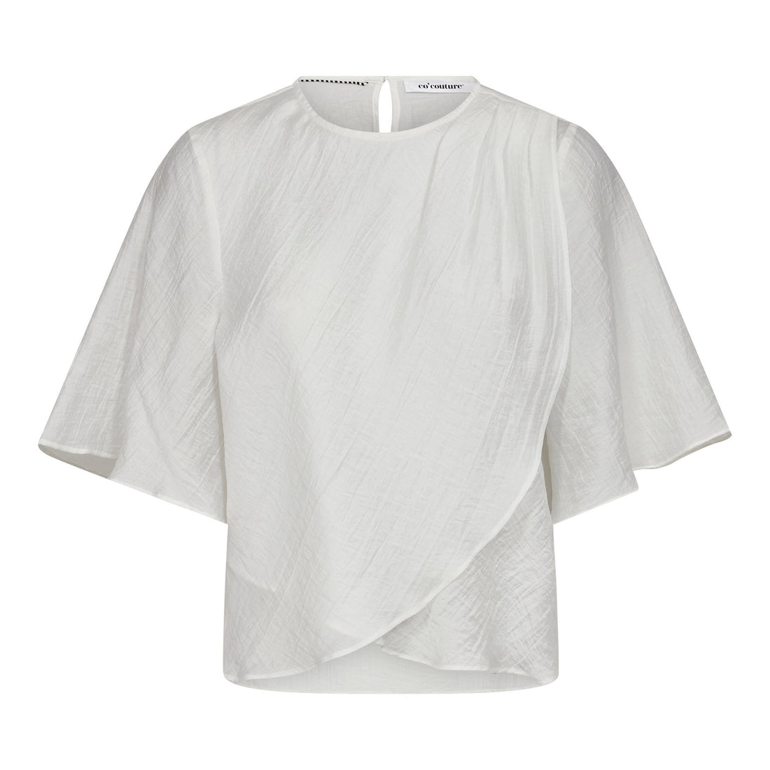 ConnyCC Drape SS Blouse - White