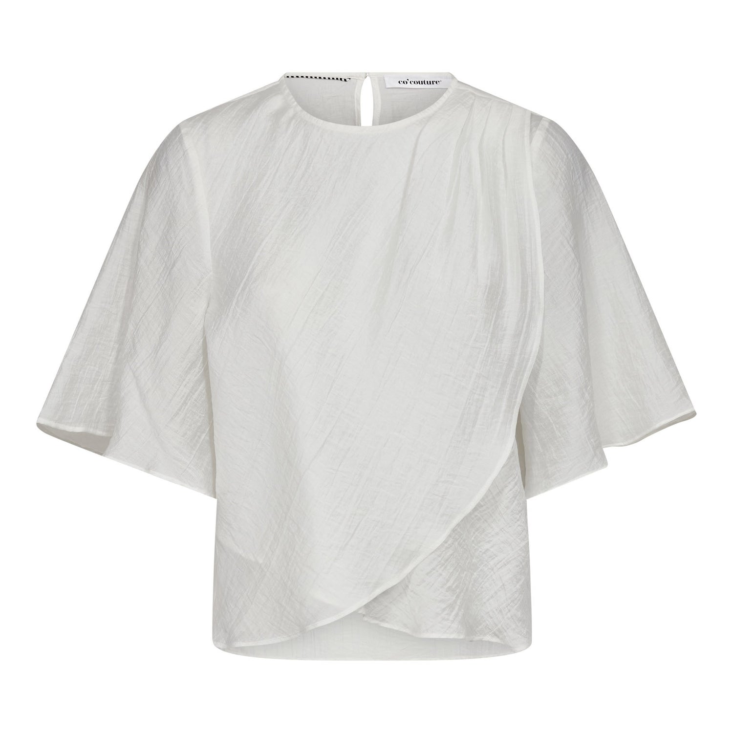 ConnyCC Drape SS Blouse - White