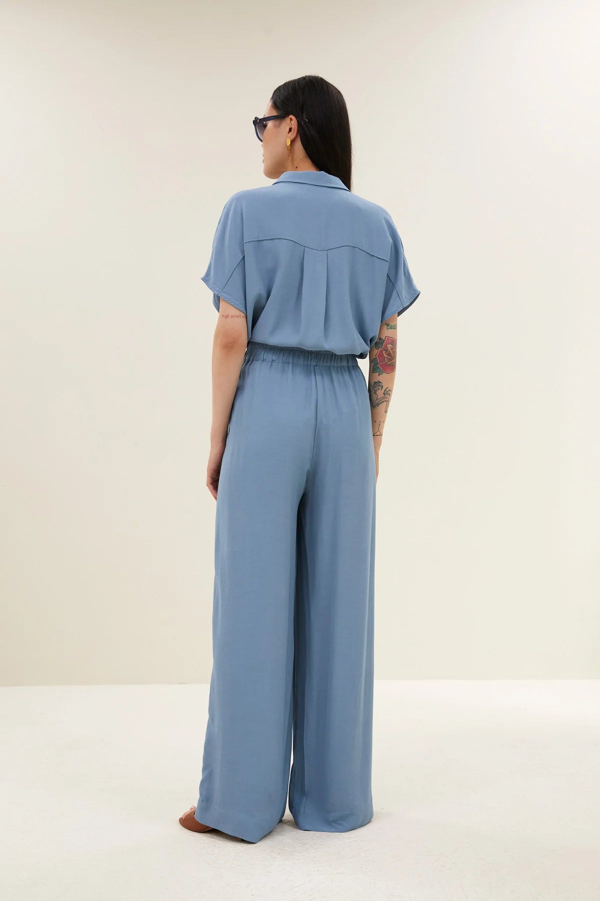 Barley Viscose Blouse - Blue Stone
