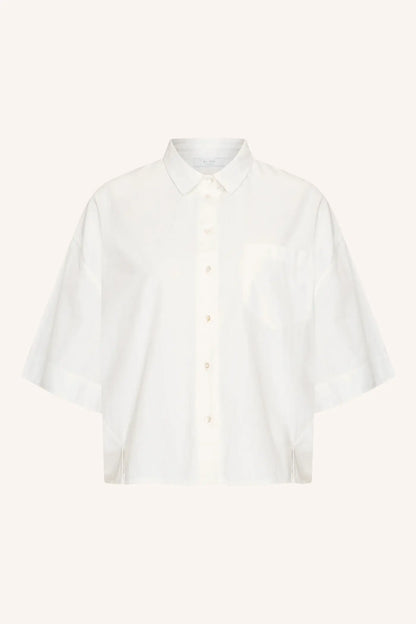 Pilar Poplin Blouse - White